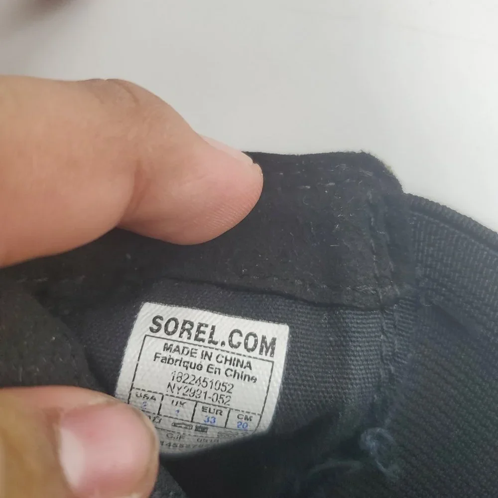Sorel‎ Girl's Olive Green Joan Of Arctic Leather Winter Chelsea Boot Size 3